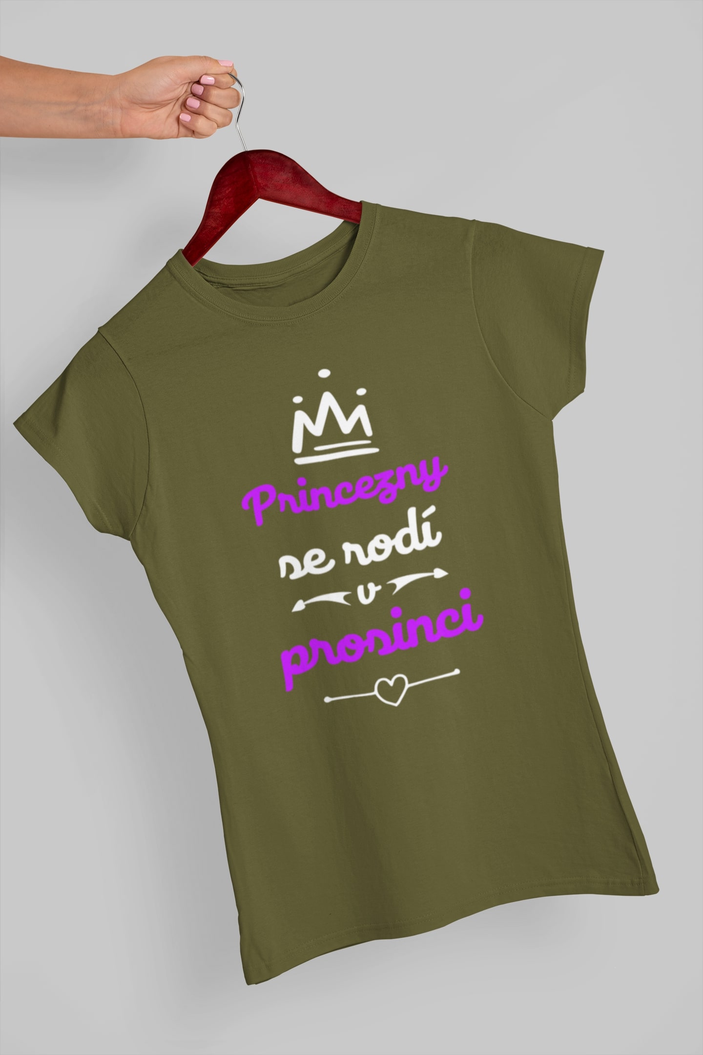 Dámské tričko Prosinec Barva: Khaki, Velikost: XS