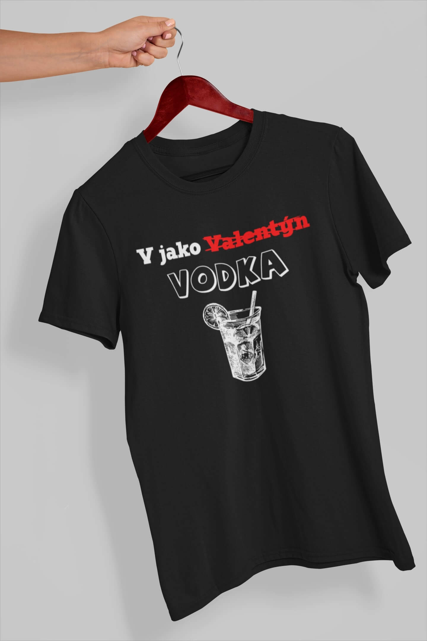 Pánské tričko V jako Vodka Barva: Černá, Velikost: 2XL