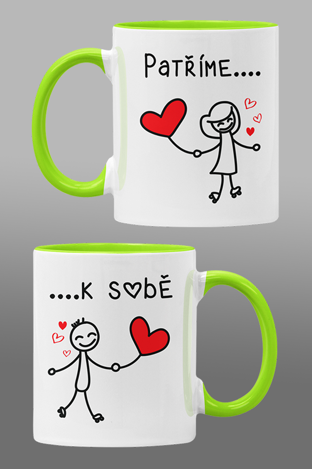 Hrnky pro zamilované Patříme k sobě Barva: Zelená