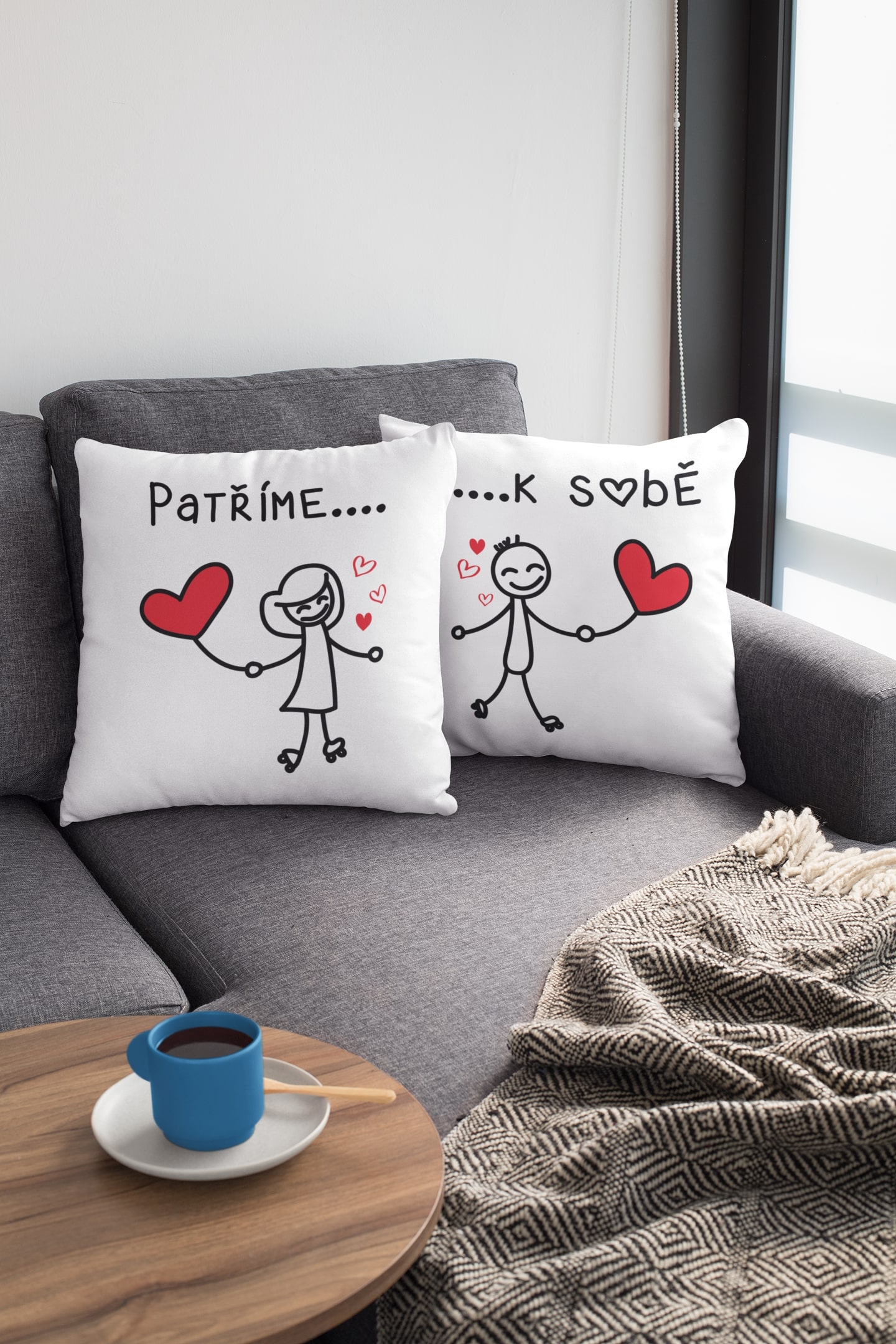 Polštáře Patříme k sobě