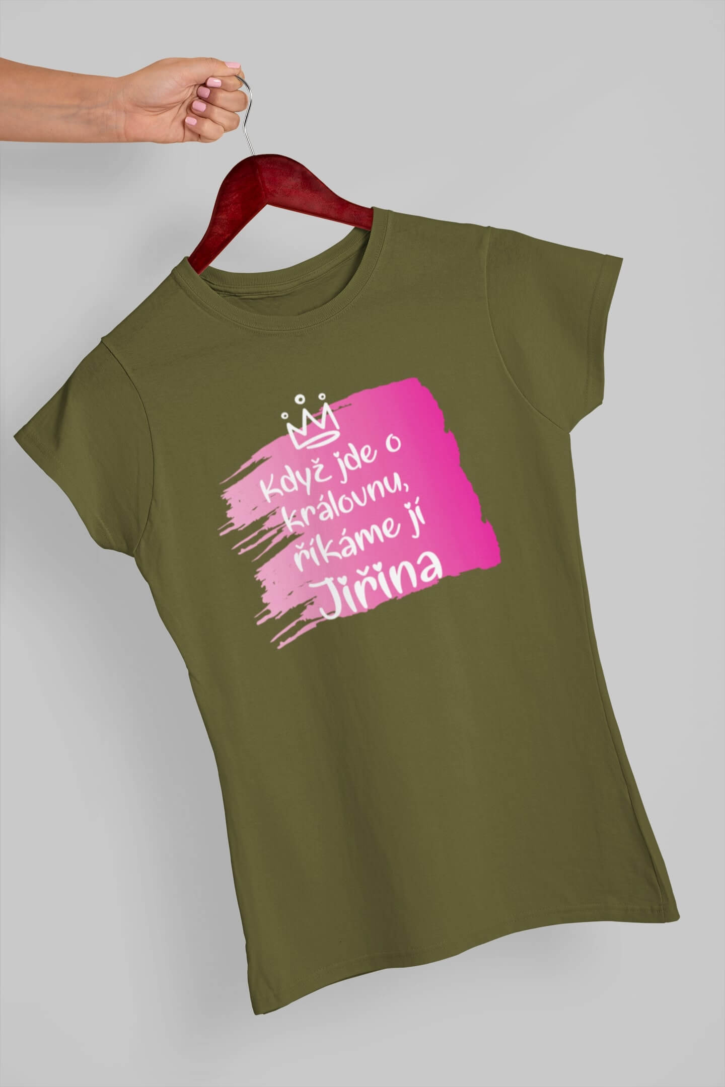 Dámské tričko Jiřina Barva: Khaki