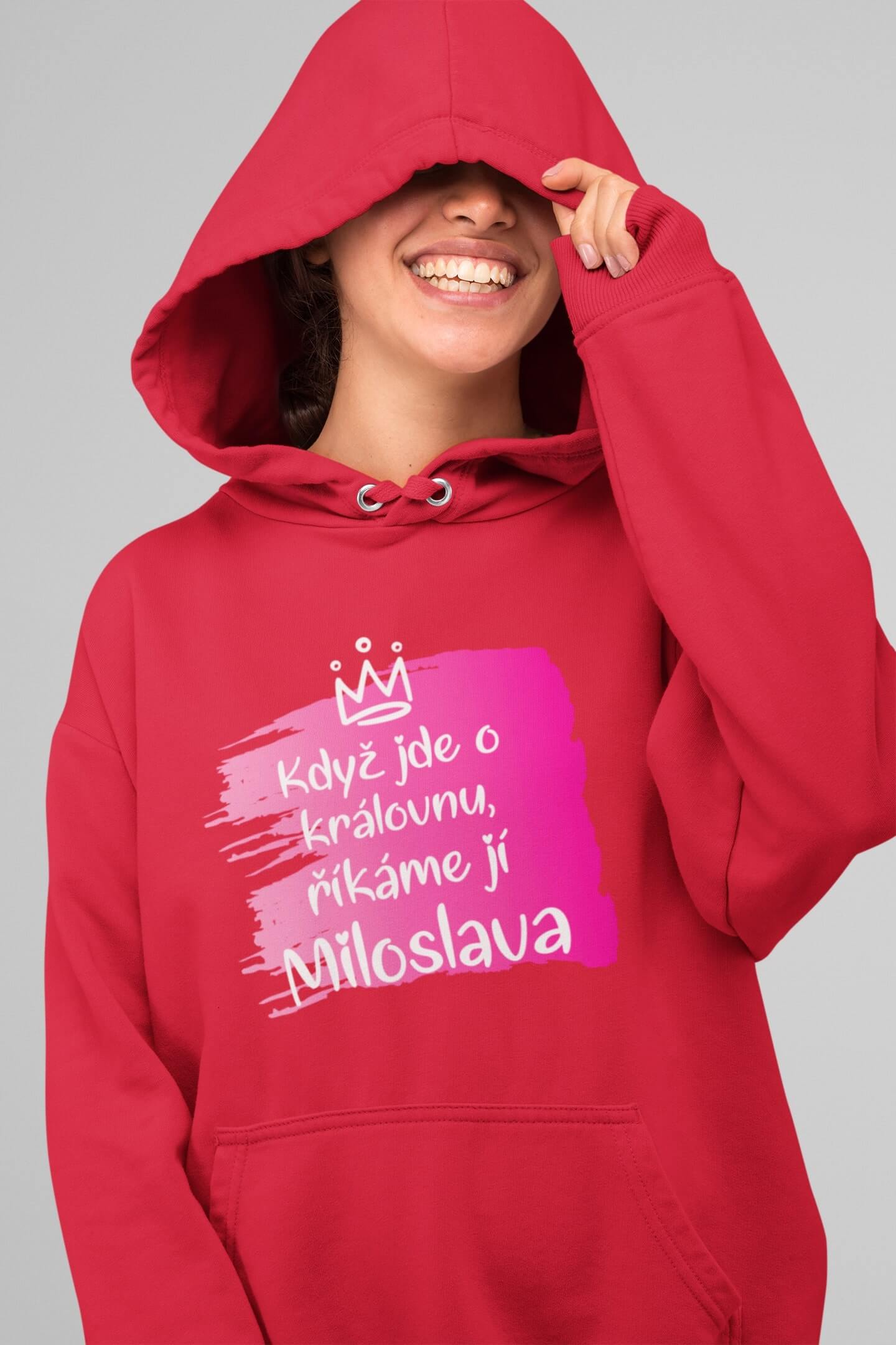Dámská mikina Miloslava Barva: Červená