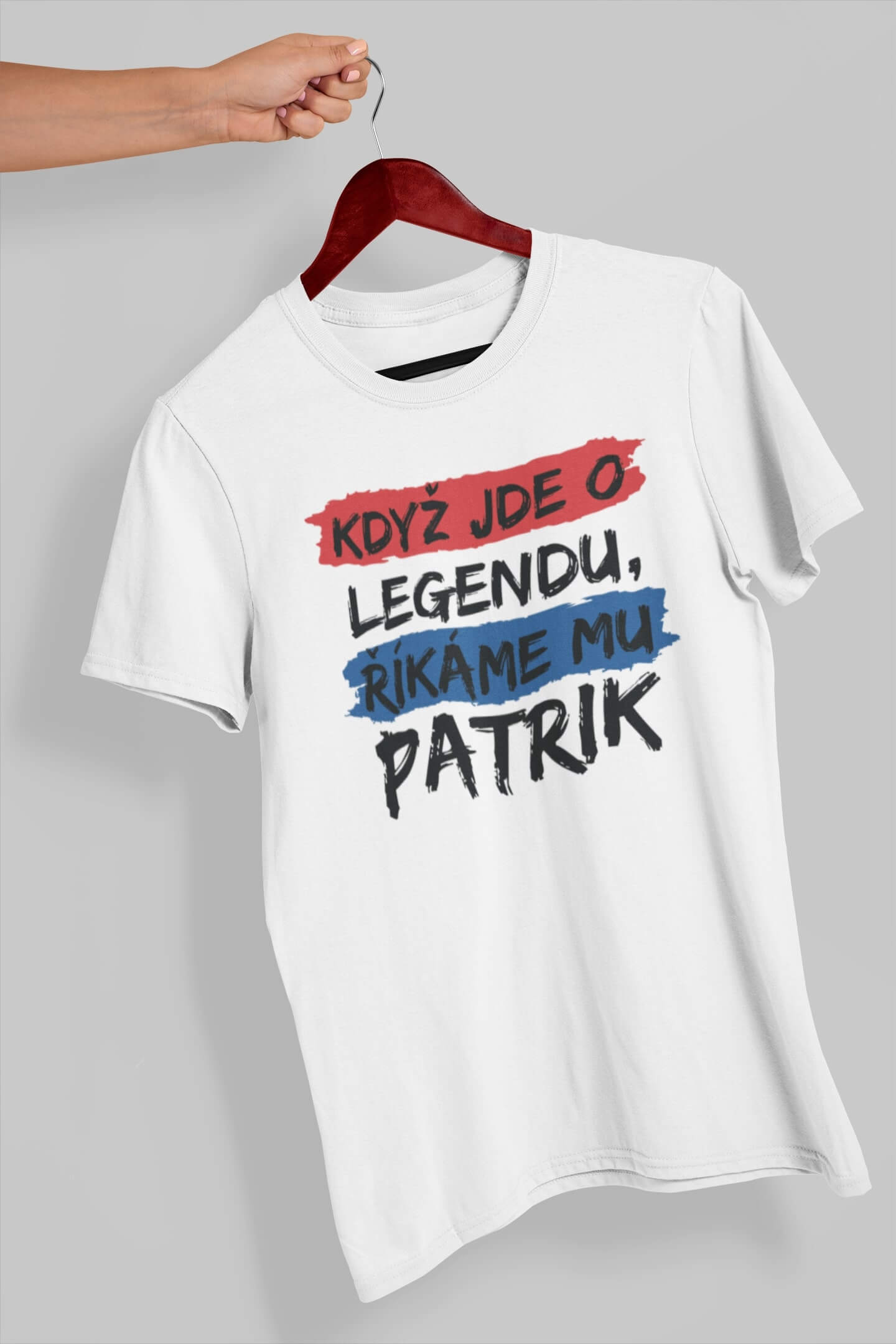 Pánské tričko Patrik Barva: Bíla