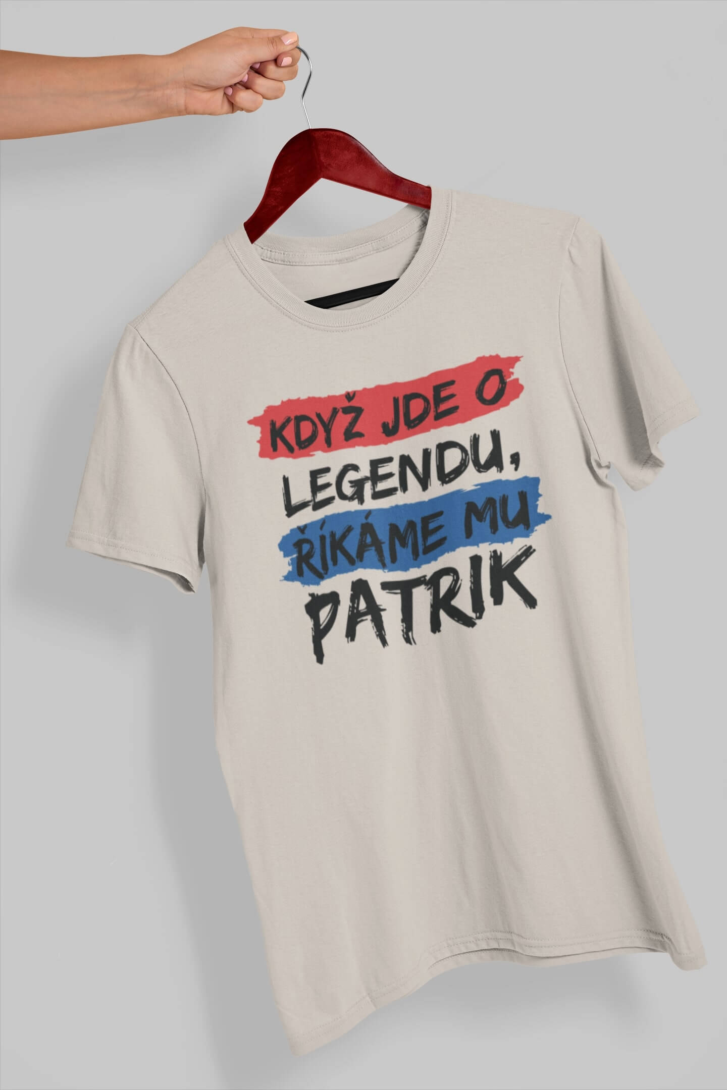 Pánské tričko Patrik Barva: Ledově šedá