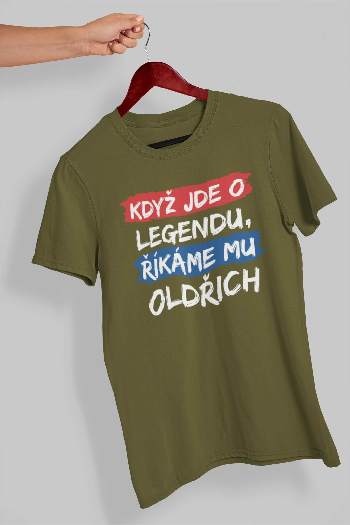Pánské tričko Oldřich Barva: Khaki