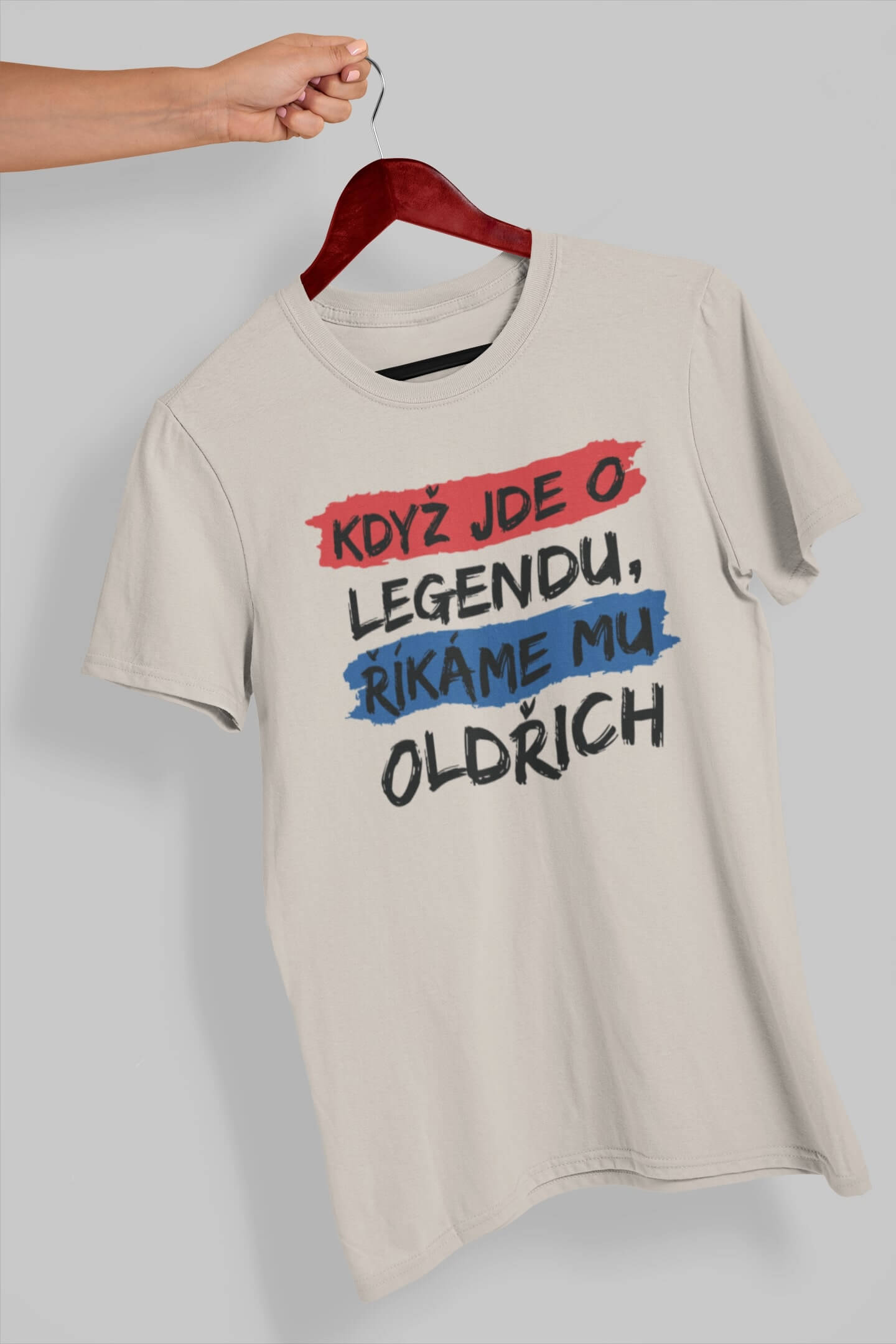 Pánské tričko Oldřich Barva: Ledově šedá