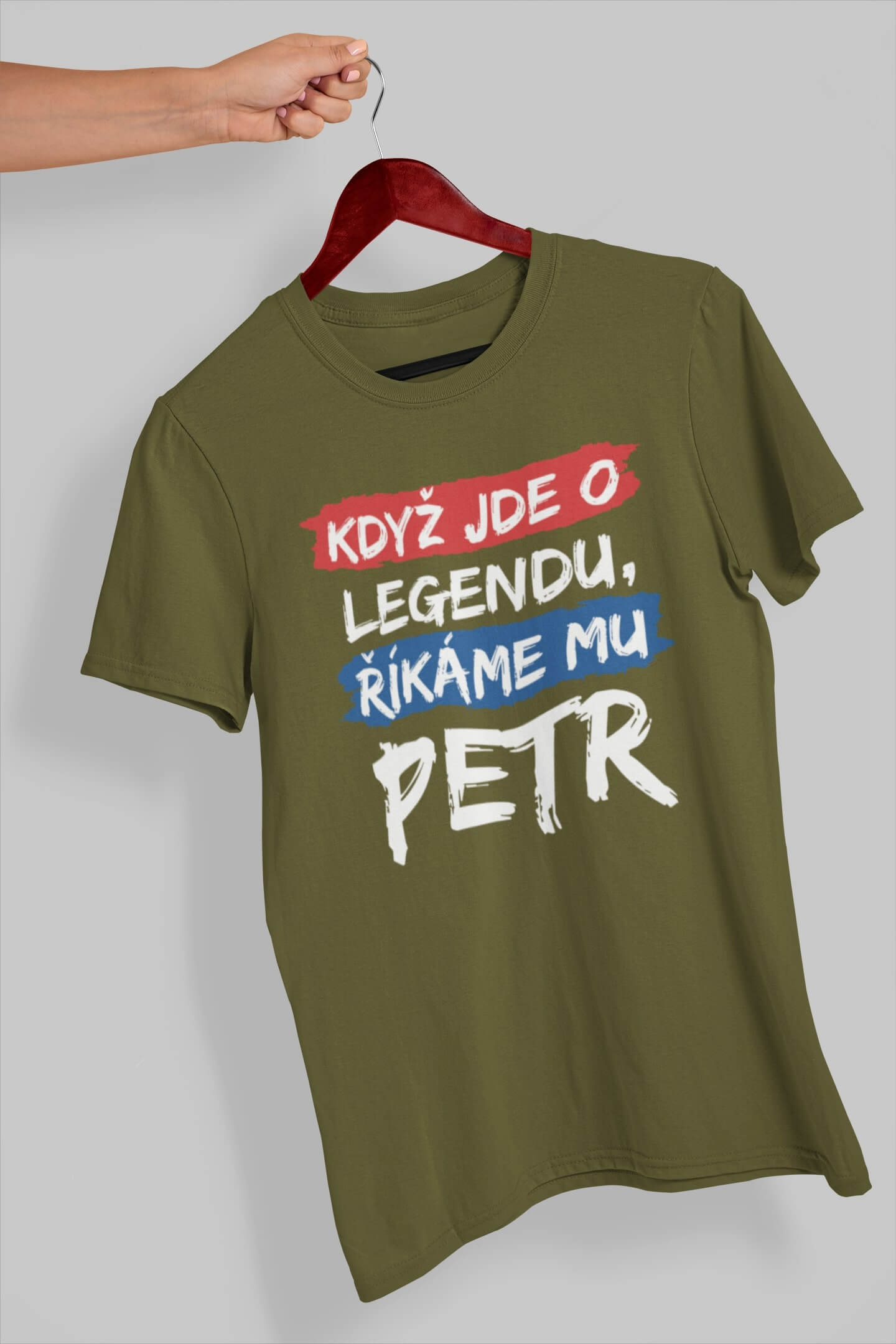 Pánske tričko Petr Barva: Khaki
