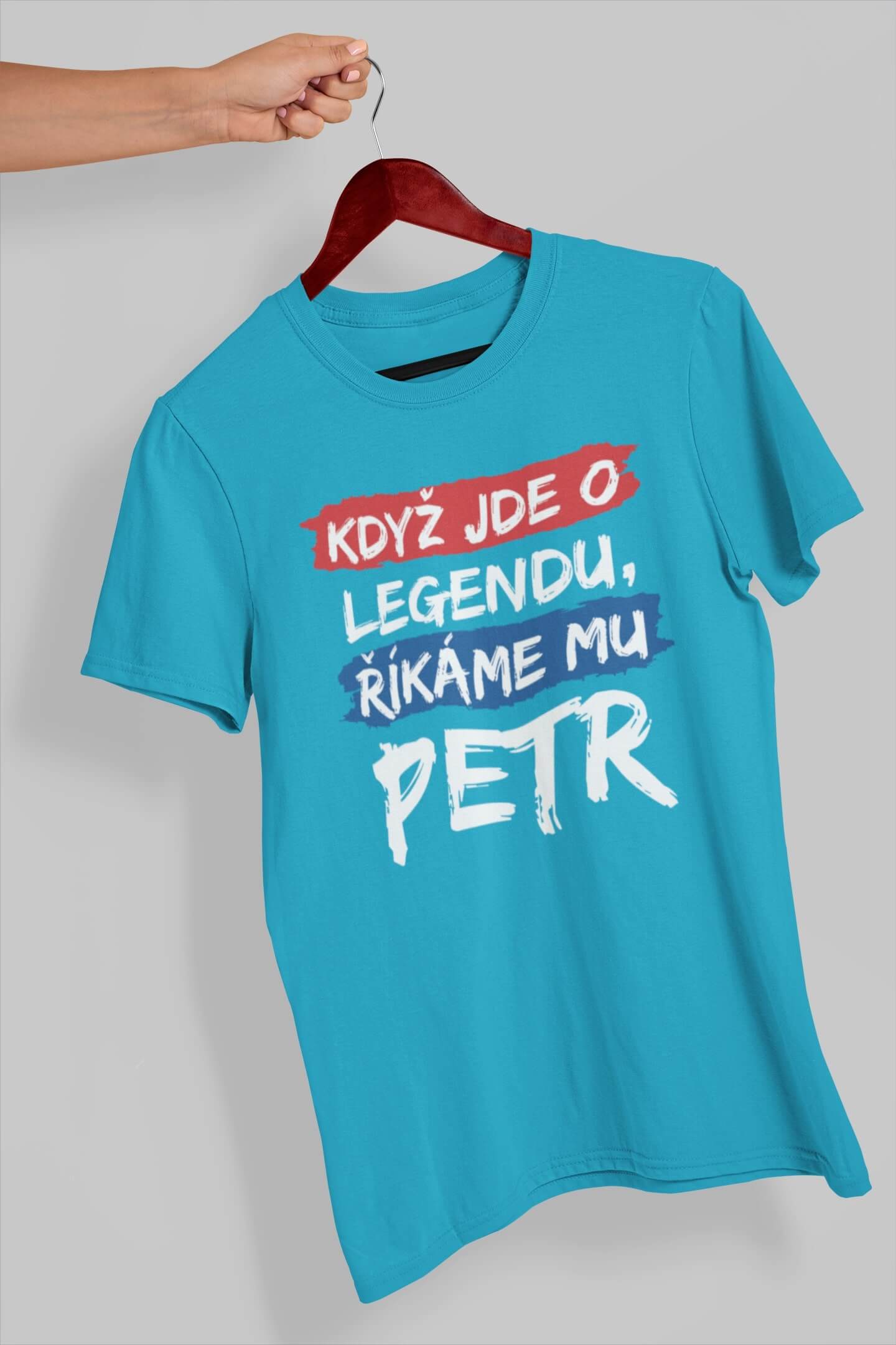 Pánske tričko Petr Barva: Tyrkysová