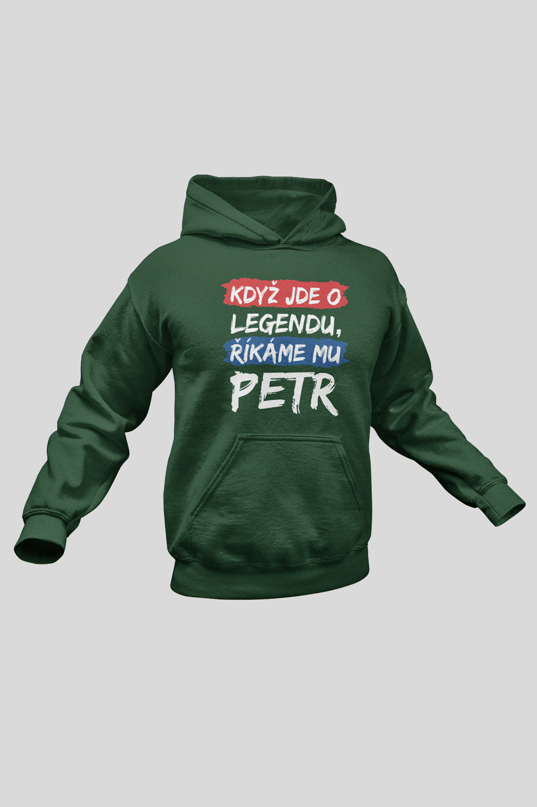 Pánská mikina Petr Barva: Láhvově zelená