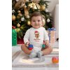 mockup of a baby wearing a long sleeved onesie on christmas m986