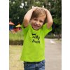 boy wearing a t shirt mockup while at a park with ducks a17942 (1)