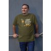 Pánské tričko Moje krevní skupina je pivomockup of a smiling man wearing a plus size t shirt 31054 (2)