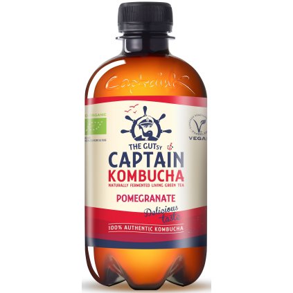 Captain Kombucha Granátové jablko, 400 ml