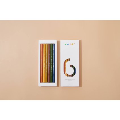 Kalor sada akvarelových fix s dvojitým hrotem, 6 barev, Earth Tone