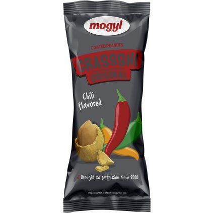 Mogyi Crasssh! Chili – křupavý snack s chilli příchutí, 60 g