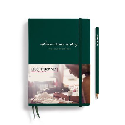 Leuchtturm1917 pětiletý diář Some Lines A Day, Forest Green
