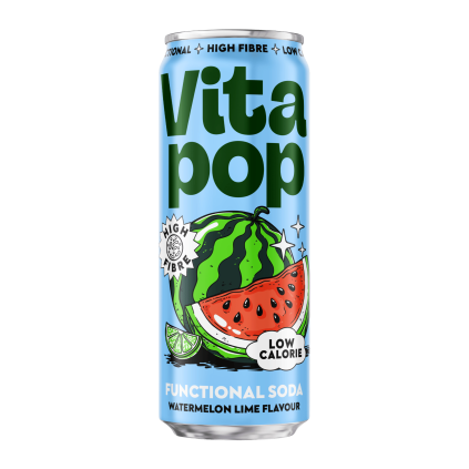 Vita Pop Functional Soda Watermelon Lime, 330 ml