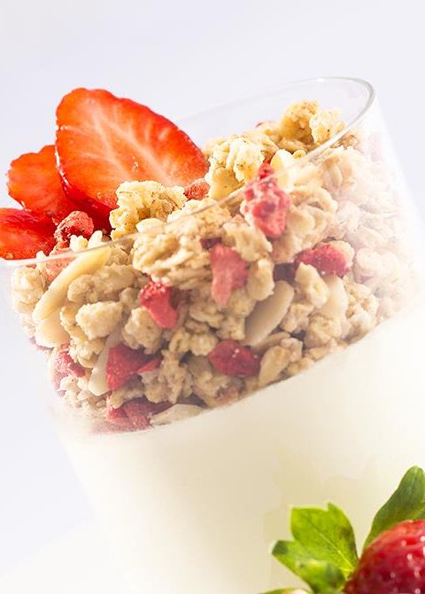 Panna cotta s jahodovým Mysli