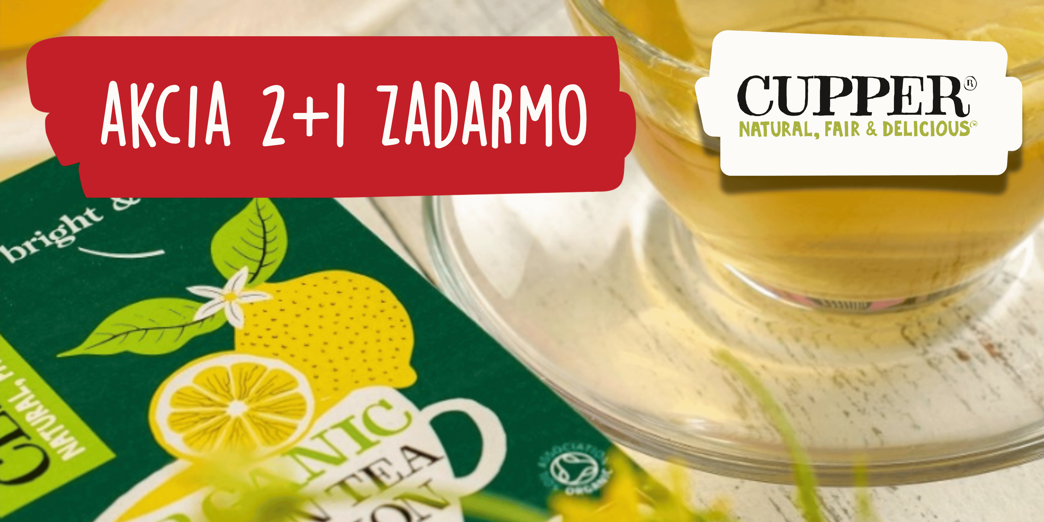 Cupper čaje 2+1 zadarmo