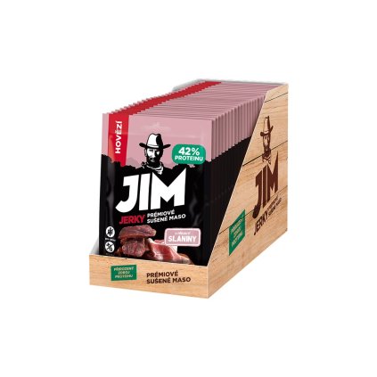 Jim Jerky hovädzie s príchuťou slaniny, kartón 30x23 g