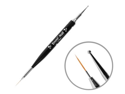 Bodkovací nástroj s veľmi tenkým štetcom na nechtový dizajn, veľkosť 00