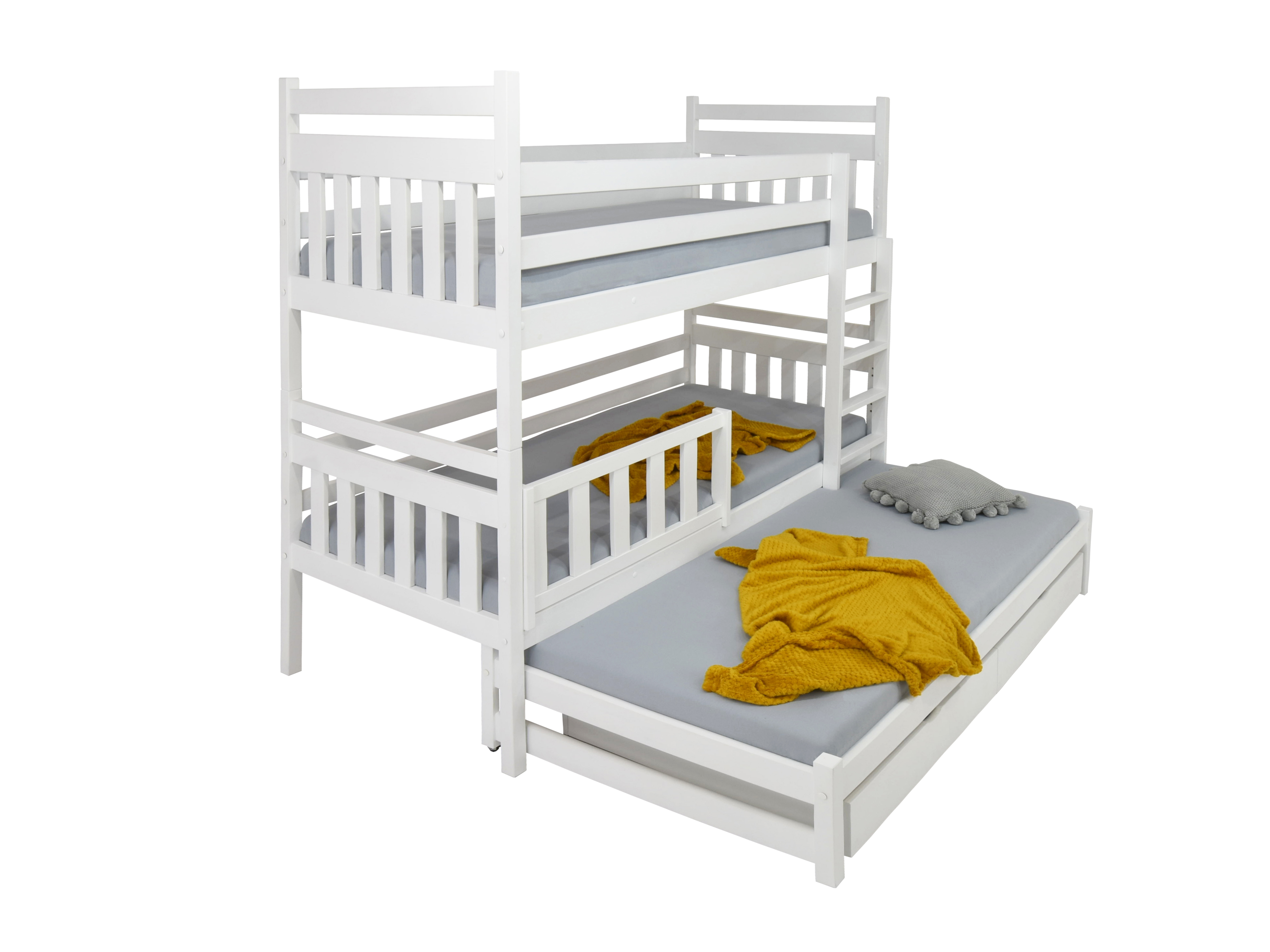 Wilsondo PETRA 5 emeletes ágy pótággyal - fehér Méret: 200x90
