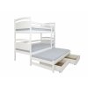 PETRA 2 emeletes ágy pótággyal 90x200 - fehér