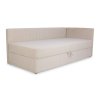TEODOR bézs saroktámlás heverő 90x200
