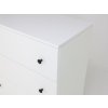 LEO fehér komód matt fekete fogantyúkkal