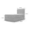 MAGIC MINI fekete egyszemélyes boxspring ágy 100x200