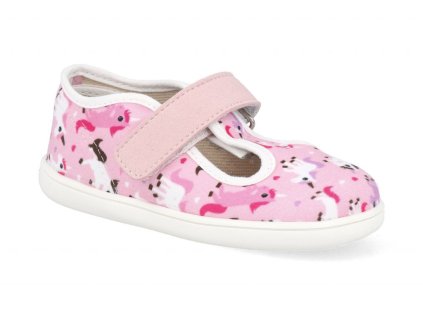 47685 baby r1rozec barefoot detske tenisky jonap baby ruzovy jednorozec 1