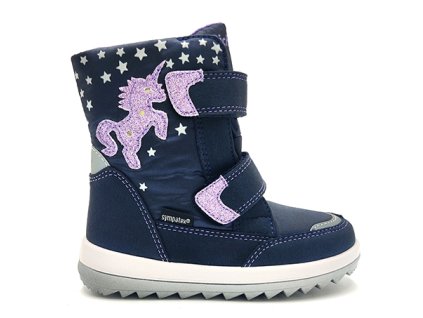 Zimní obuv RICHTER 5004 8291 7201 atlantic/orchid s membránou Sympatex blikací