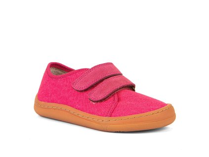 Plátěné barefoot tenisky FRODDO G1700379-3 canvas fuxia