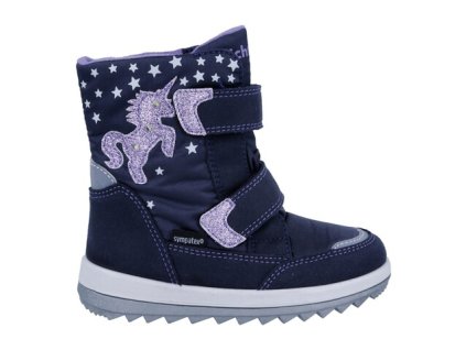 Zimní obuv RICHTER 5004 2291 7201 atlantic/orchid/silver s membránou Sympatex blikací