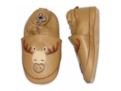 Kožené capáčky Melton Moose 30-400286-476 cognak