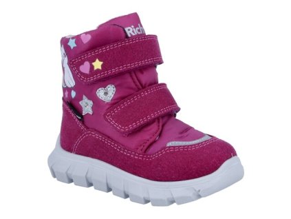 Zimní obuv RICHTER 2151 2292 3801 berry s membránou Sympatex blikací