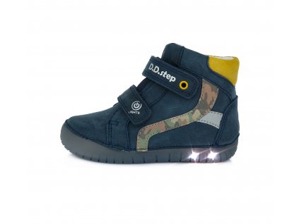 Celoroční obuv D.D.Step A050-944L Royal blue blikací