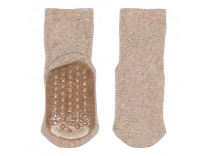 Protiskluzové ponožky MP 7953-489 Light Brown Melange