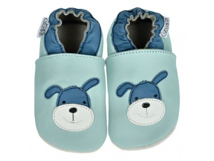 Kozene barefoot capacky CAPIKI Pejsek Martinek modry 2