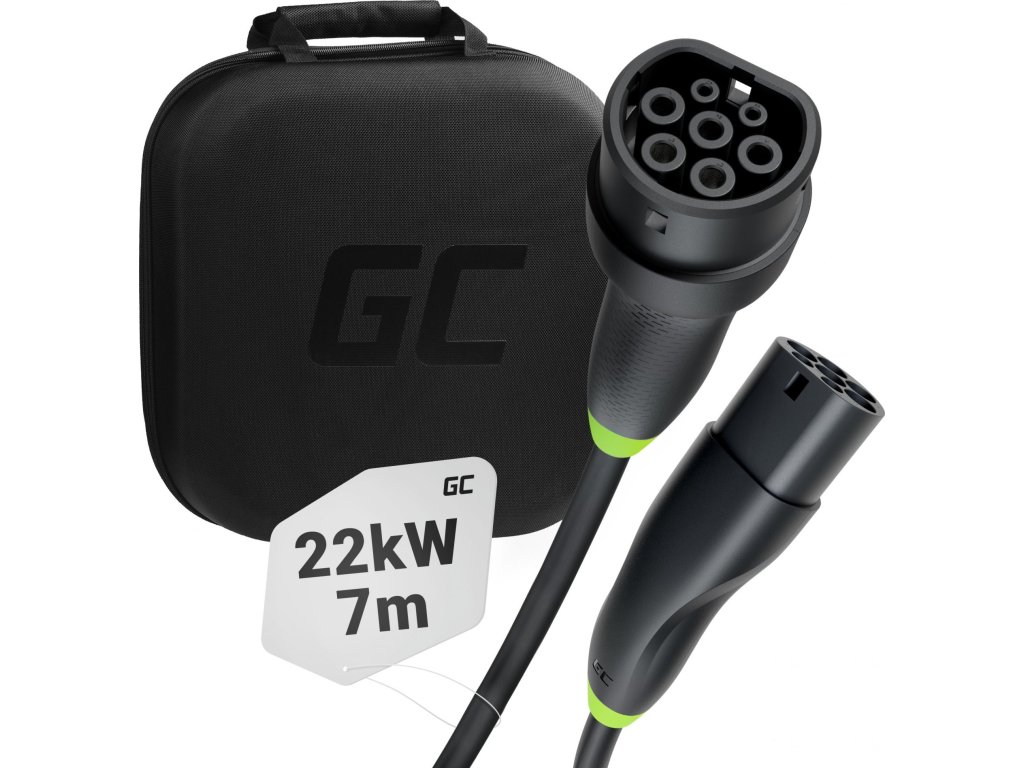 green cell snap type 2 ev charging cable 22 kw 7 m for tesla model 3 s x y vw id3 id4 kia ev6 hyundai ioniq 5 ford mach e