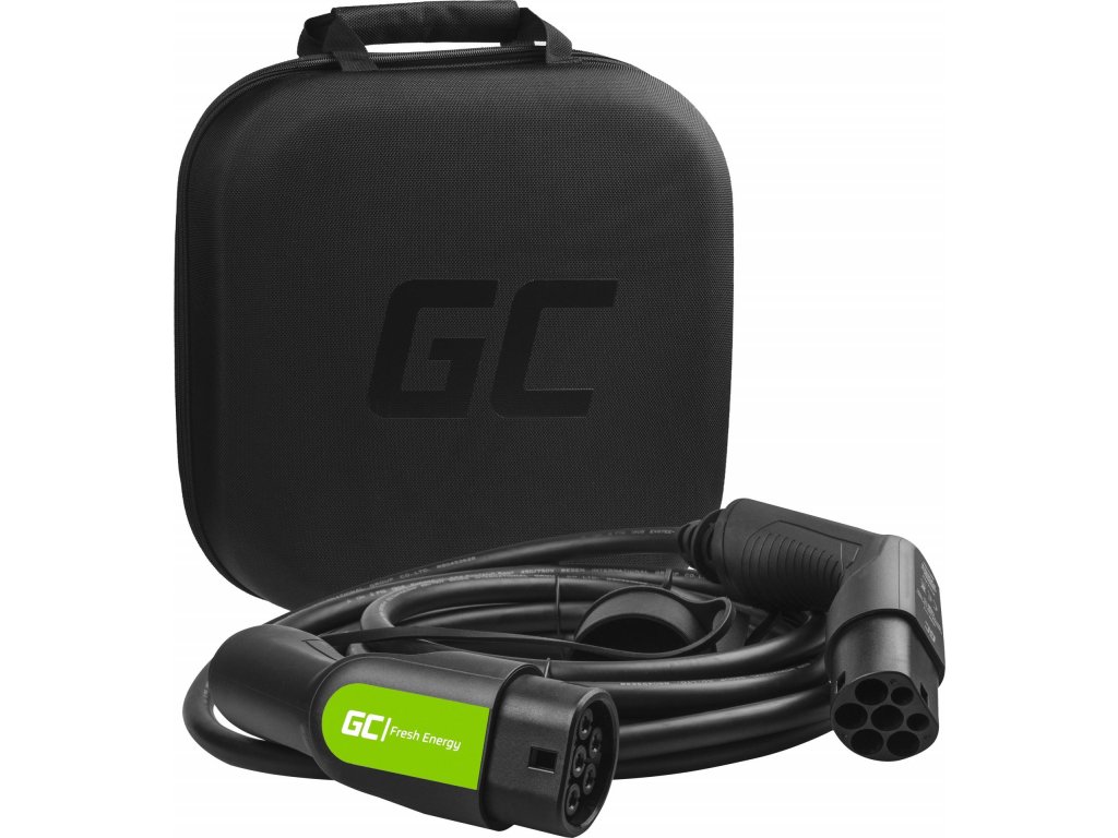 cable green cell gc type 2 72kw 23 ft for charging ev phev