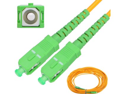 Patchcord SC/APC-SC/APC 30m | Jednomodový, Simplex, 3mm, 30m