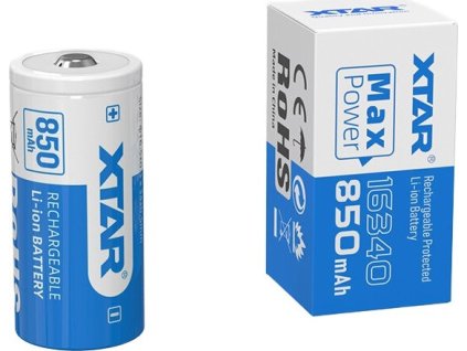 akumulator xtar 16340 r cr123 3 7v li ion 850mah z zabezpieczeniem 6 ss