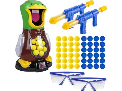 Střelba na terč pro děti | 2x pistole, 48 kuliček, brýle
