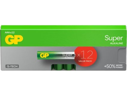 12 x bateria alkaliczna gp super alkaline g tech lr03 aaa kartonik