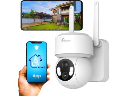 Venkovní kamera Extralink Smart Life SolarEye Pro bezdrátový, 2,5K, Wifi, baterie 5200 mAh, IP65