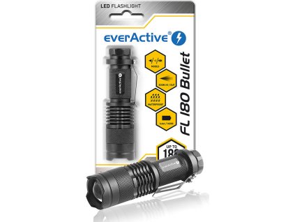 latarka reczna diodowa led everactive fl 180 bullet z dioda cree xp e2 4