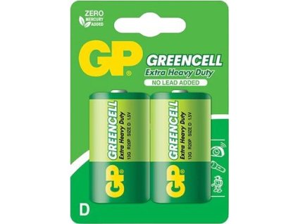 2 x bateria cynkowo weglowa r20 d gp greencell