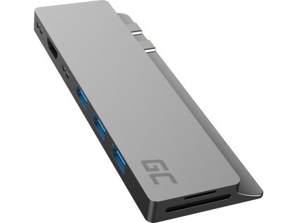 adapter green cell hub connect60 8in1 thunderbolt 3 usb c hdmi 3x usb 30 for apple macbook air 2018 pro 2016 and newer