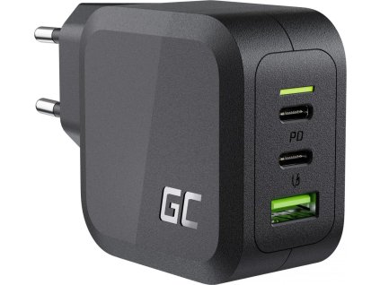 ladowarka sieciowa green cell gc powergan 65w 2x usb c power delivery 1x usb a kompatybilne z quick charge 30
